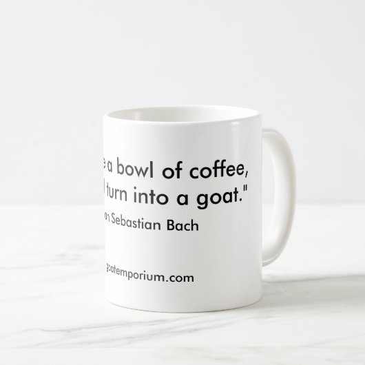 Johan Sebastian Bach's Coffee Mok (Voorkant rechts)