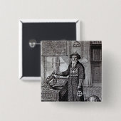 Johann Adam Schall von Bell Vierkante Button 5,1 Cm (Voorkant /achterkant)