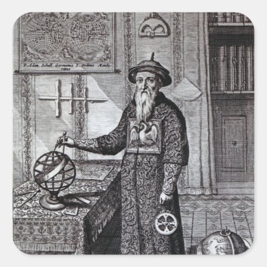 Johann Adam Schall von Bell Vierkante Sticker (Voorkant)