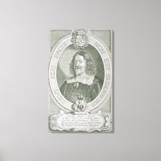 Johann Adler Salvius (1590-1652) van 'Portraits d' Canvas Afdruk (Voorkant)