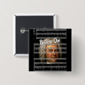 Johann Bach Gifts Vierkante Button 5,1 Cm (Voorkant /achterkant)