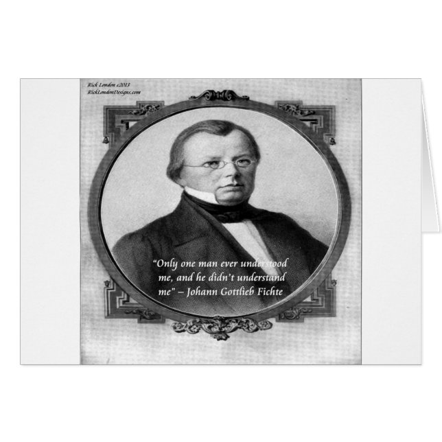Johann Fichte "Verkeerd begrepen"  Citaat (Voorkant Horizontaal)