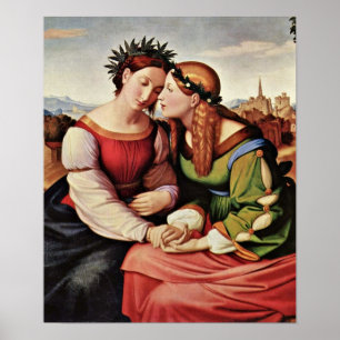 Johann Friedrich Overbeck - Italia en Germania Poster