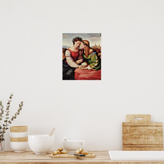 Johann Friedrich Overbeck - Italia en Germania Poster (Keuken)