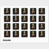 Johann Georg Leopold Mozart Vierkante Sticker (Vel)