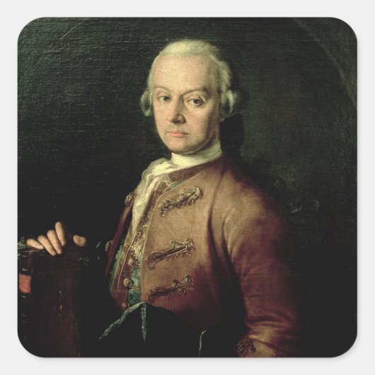 Johann Georg Leopold Mozart Vierkante Sticker (Voorkant)