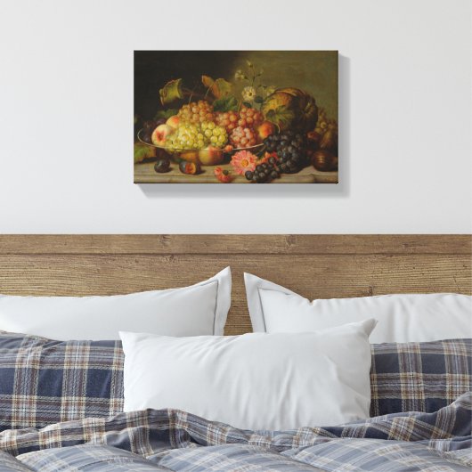 Johann Georg Seitz Fruit Canvas Afdruk (Insitu (Slaapkamer))