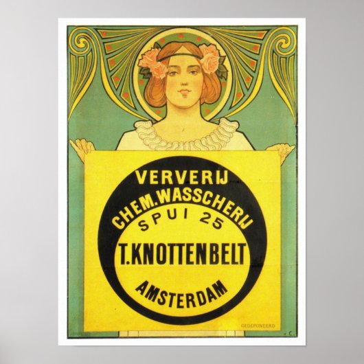 Johann Georg van Caspel Art Nouveau Poster (Voorkant)