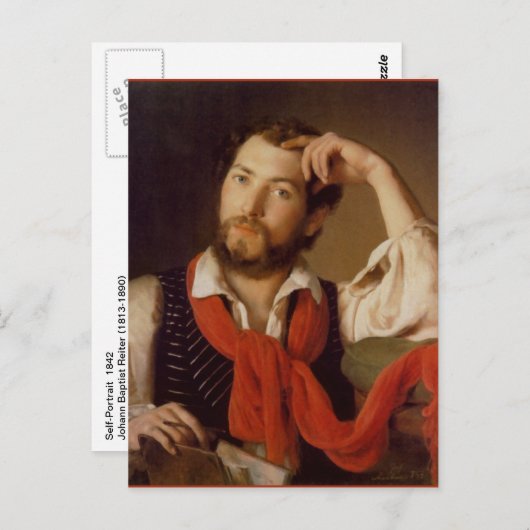 Johann Reiter Self-Portrait Briefkaart (Voorkant / Achterkant)