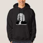 Johann Sebastian Bach abstrakt in Schwarz und weiß Hoodie (Voorkant)