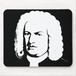 Johann Sebastian Bach abstrakt in Schwarz und weiß Muismat