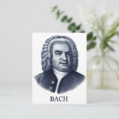 Johann Sebastian Bach blauw Briefkaart (Staand voorkant)