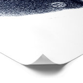 Johann Sebastian Bach blauw Poster (Hoek)