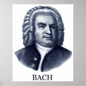 Johann Sebastian Bach blauw Poster (Voorkant)
