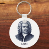 Johann Sebastian Bach blauw Sleutelhanger (Voorkant)