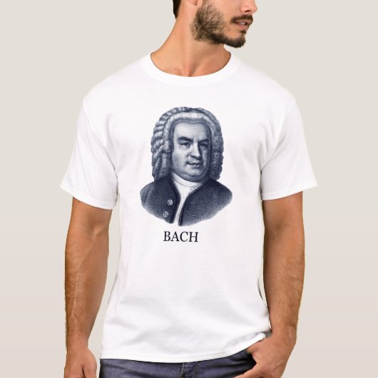 Johann Sebastian Bach blauw T-shirt (Voorkant)