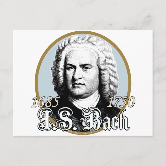 Johann Sebastian Bach Briefkaart (Voorkant)