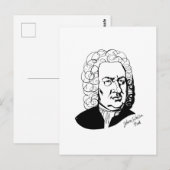 Johann Sebastian Bach Briefkaart (Voorkant / Achterkant)