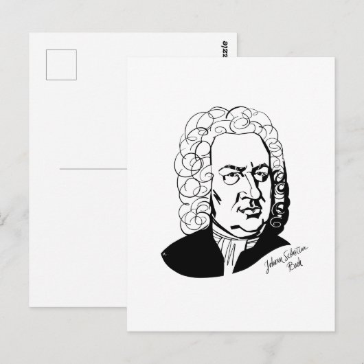 Johann Sebastian Bach Briefkaart (Voorkant / Achterkant)