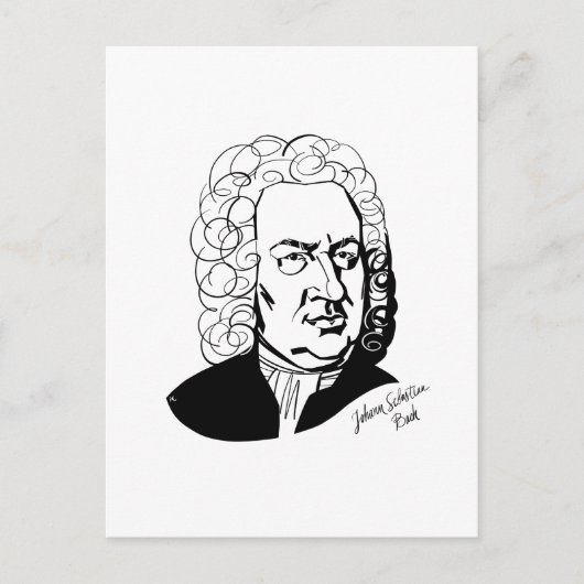Johann Sebastian Bach Briefkaart (Voorkant)