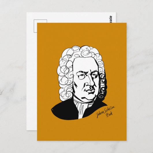 Johann Sebastian Bach Briefkaart (Voorkant / Achterkant)