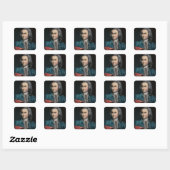Johann Sebastian Bach c.1715 Vierkante Sticker (Vel)