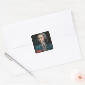 Johann Sebastian Bach c.1715 Vierkante Sticker (Envelop)