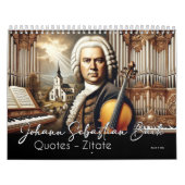 Johann Sebastian Bach citeert en portretten Kalender (Hoes)