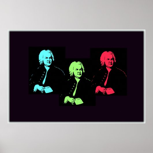 Johann Sebastian Bach Collage Poster (Voorkant)