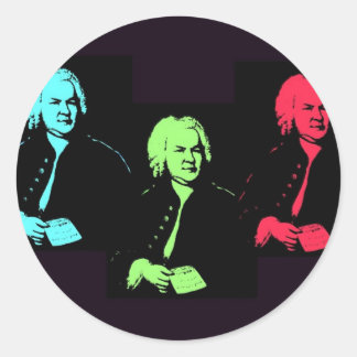 Johann Sebastian Bach Collage Ronde Sticker