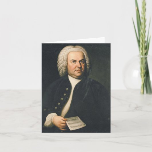 Johann Sebastian Bach - Composer Feestdagen Kaart (Voorkant)