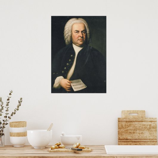 Johann Sebastian Bach - Composer Poster (Keuken)