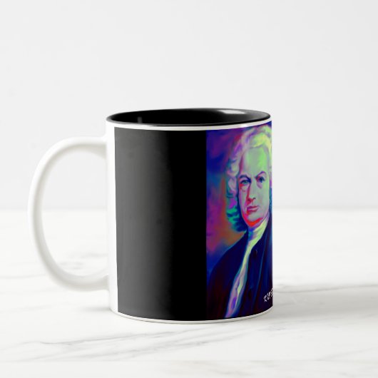 Johann Sebastian Bach en Quote Coffee Mok (Links)