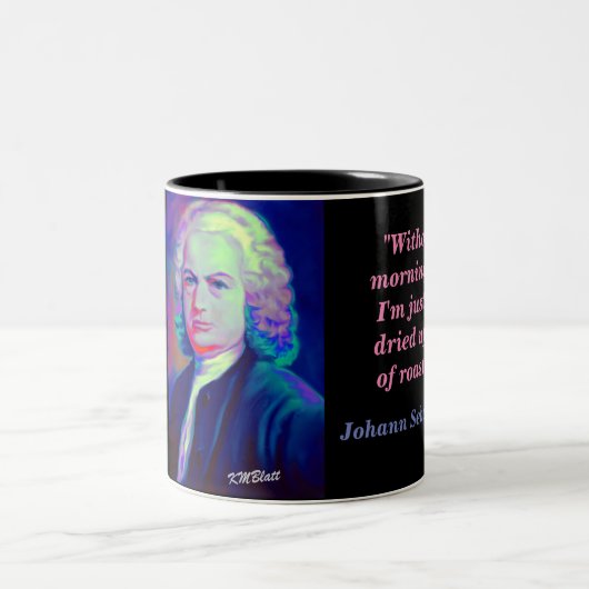 Johann Sebastian Bach en Quote Coffee Mok (Center)