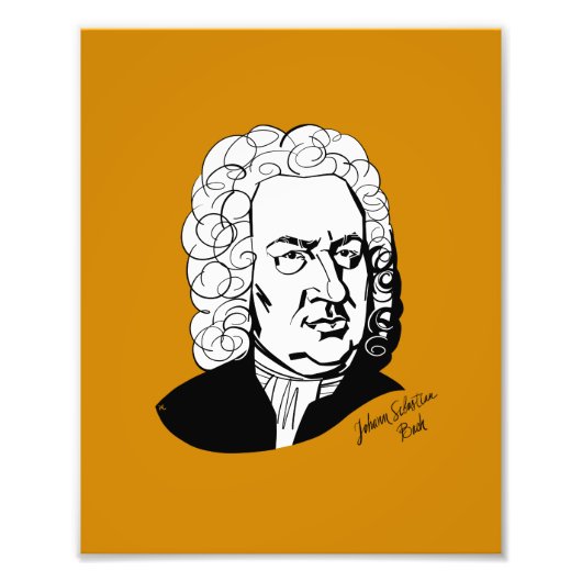 Johann Sebastian Bach Foto Afdruk (Voorkant)