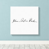 Johann Sebastian Bach handtekening Canvas Afdruk (Insitu (Houten vloer))