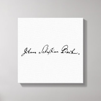 Johann Sebastian Bach handtekening Canvas Afdruk