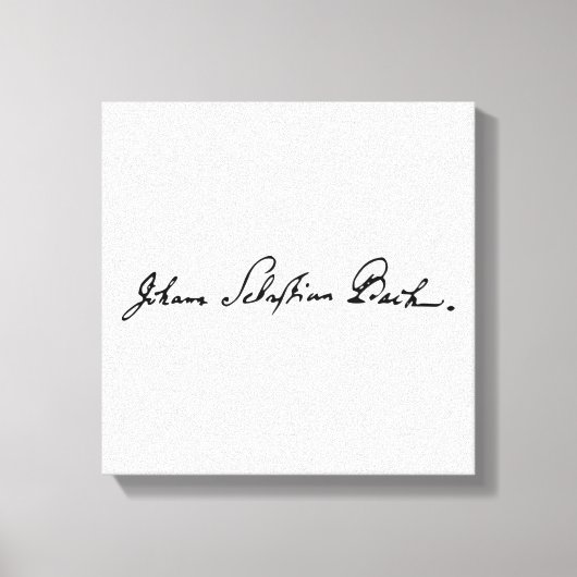 Johann Sebastian Bach handtekening Canvas Afdruk (Voorkant)
