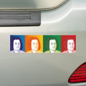Johann Sebastian Bach im Cartoon Stil Bumpersticker (Op auto)