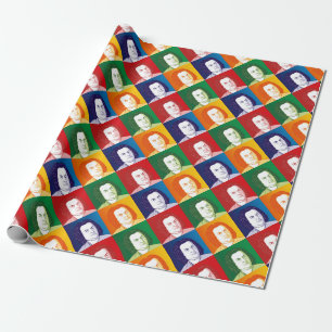 Johann Sebastian Bach im Cartoon Stil Cadeaupapier