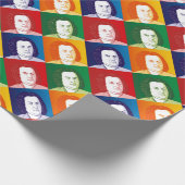 Johann Sebastian Bach im Cartoon Stil Cadeaupapier (Hoek)