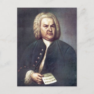 Johann Sebastian Bach im Jahre 1746, mit R?tselkan Briefkaart