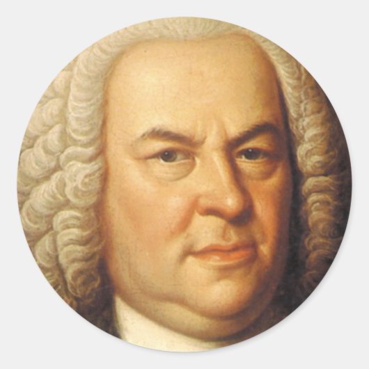Johann Sebastian Bach Items Ronde Sticker (Voorkant)