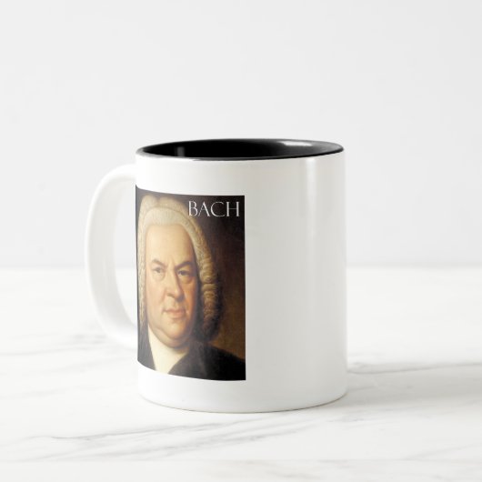 Johann Sebastian Bach Items Tweekleurige Koffiemok (Voorkant links)