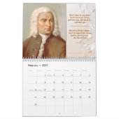 Johann Sebastian Bach Kalender + Zitate/Tributes (Feb 2027)