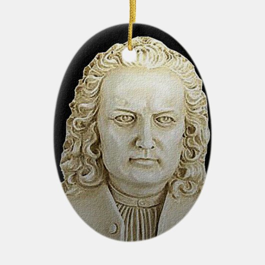 Johann Sebastian Bach kerstornament Keramisch Ornament (Voorkant)