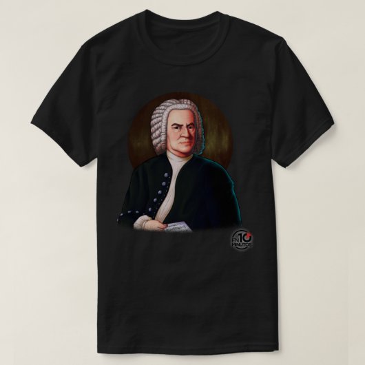 Johann Sebastian Bach + logo en10minutos Sticker T-shirt (Design voorkant)