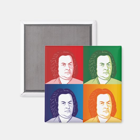 Johann Sebastian Bach Magnet (Voorkant / Achterkant)