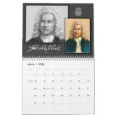 Johann Sebastian Bach met zijn handtekeningen, 202 Kalender (Mar 2026)