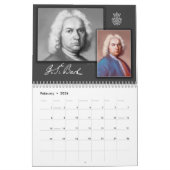 Johann Sebastian Bach met zijn handtekeningen, 202 Kalender (Feb 2026)